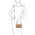 Geanta mana din piele naturala sampanie, marime mica, Tuscany Leather, TL Bag