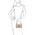 Geanta mana, piele naturala bej, marime mica, Tuscany Leather, TL Bag Croc