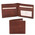 Portofel barbatesc Tuscany Leather, cu doua pliuri din piele maro