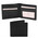 Portofel barbatesc Tuscany Leather, cu doua pliuri din piele negru