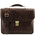 Geanta laptop barbati Tuscany Leather multi-compartiment din piele naturala maro inchis Alessandria