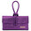 Plic dama din piele cu efect metalic, mov Tuscany Leather