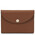 Portcard elegant din piele naturala coniac TL