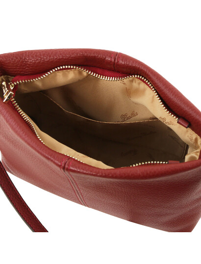 Geanta rosie  piele naturala dama Tuscany Leather