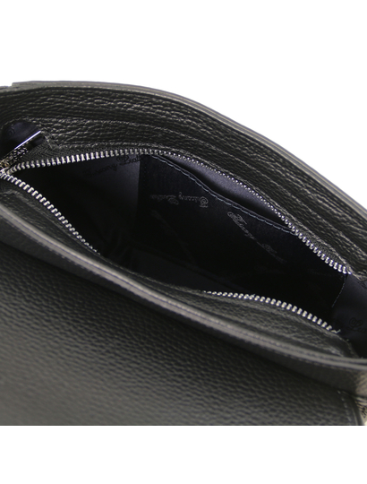 Geanta eleganta din piele naturala  Tuscany Leather, neagra, Primula