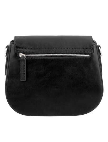 Geanta dama de umar din piele naturala Tuscany Leather, neagra, Neoclassic