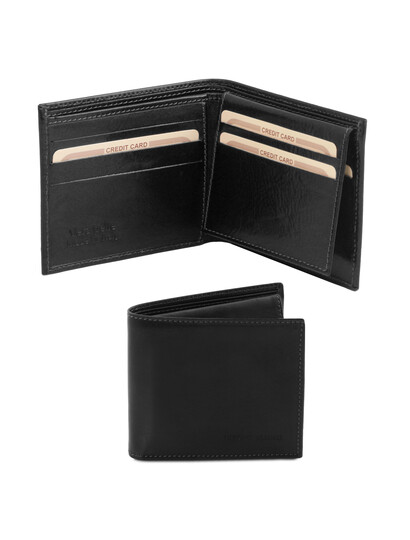 Portofel barbati din piele naturala Tuscany Leather negru