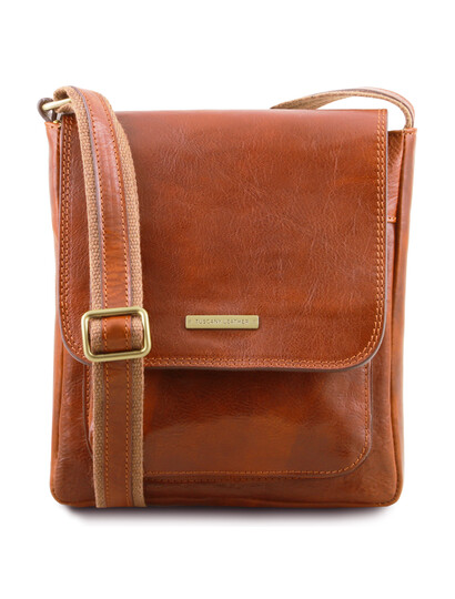 Geanta piele naturala barbati Tuscany Leather, honey, Jimmy