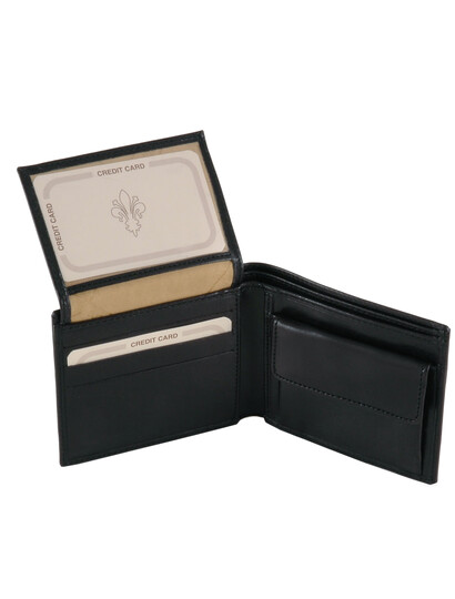 Portofel barbati din piele naturala Tuscany Leather negru