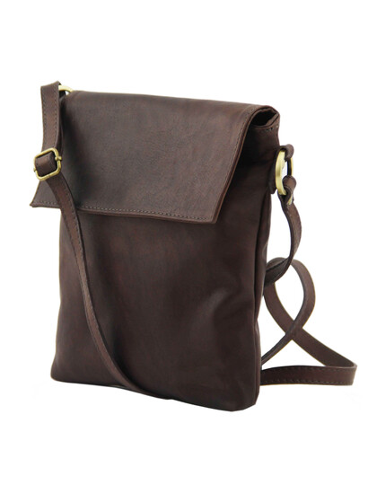 Geanta de umar barbati Tuscany Leather din piele naturala maro inchis Morgan