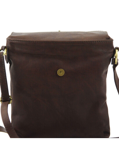 Geanta de umar barbati Tuscany Leather din piele naturala maro inchis Morgan