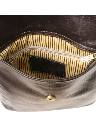 Geanta de umar barbati Tuscany Leather din piele naturala maro inchis Morgan