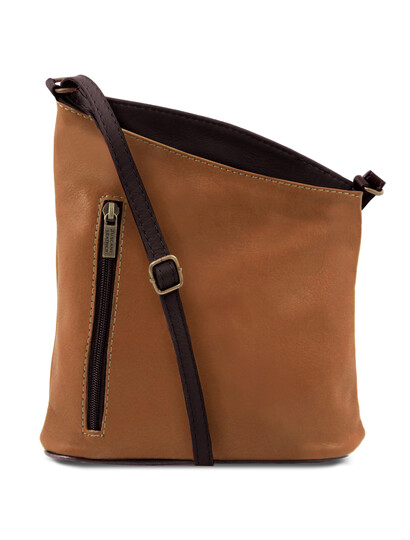 Geanta unisex Tuscany Leather din piele naturala coniac TL Bag