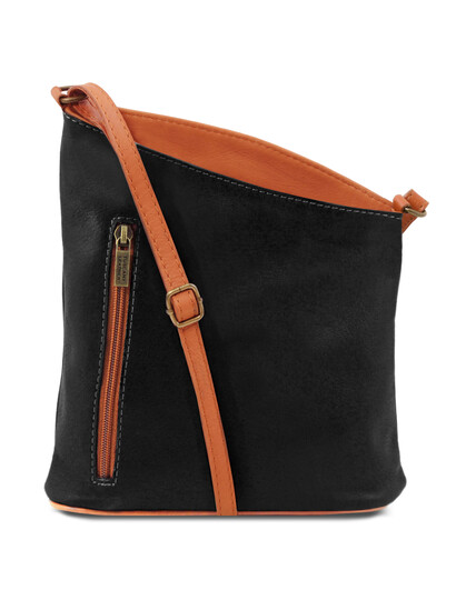 Geanta unisex Tuscany Leather din piele naturala neagra TL Bag