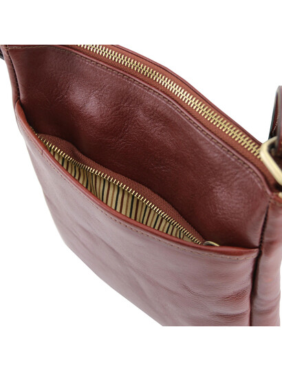 Geanta barbati din piele naturala Tuscany Leather, maro, Jason