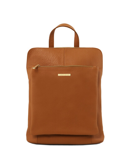 Rucsac dama din piele naturala Tuscany Leather, coniac