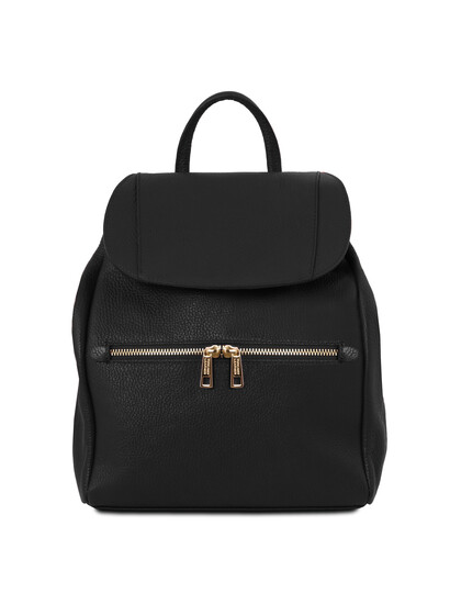 Rucsac dama din piele naturala Tuscany Leather, negru