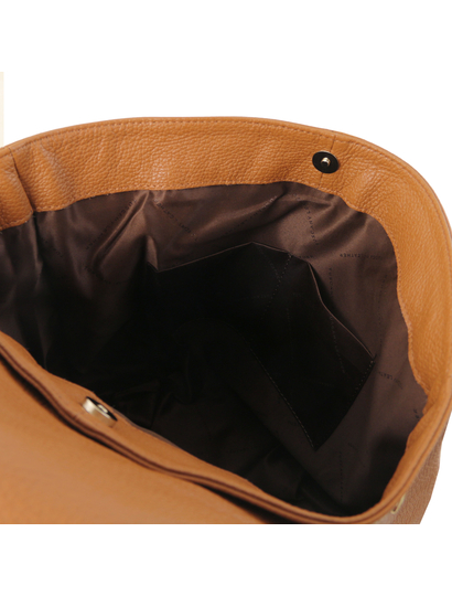 Rucsac dama din piele naturala Tuscany Leather, coniac