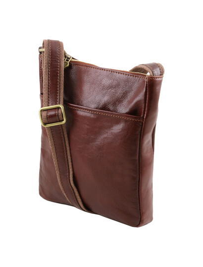 Geanta barbati din piele naturala Tuscany Leather, maro, Jason