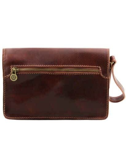 Borseta  piele naturala Tuscany Leather maro Max