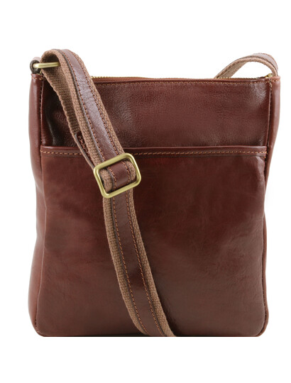 Geanta barbati din piele naturala Tuscany Leather, maro, Jason