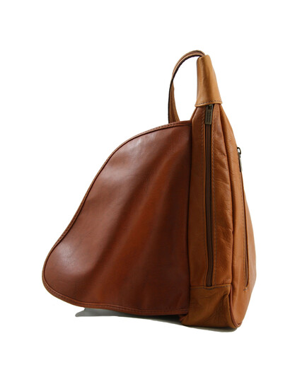 Rucsac dama coniac  piele naturala Tuscany Leather,  Hanoi