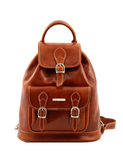 Rucsac din piele Tuscany Leather honey Singapore