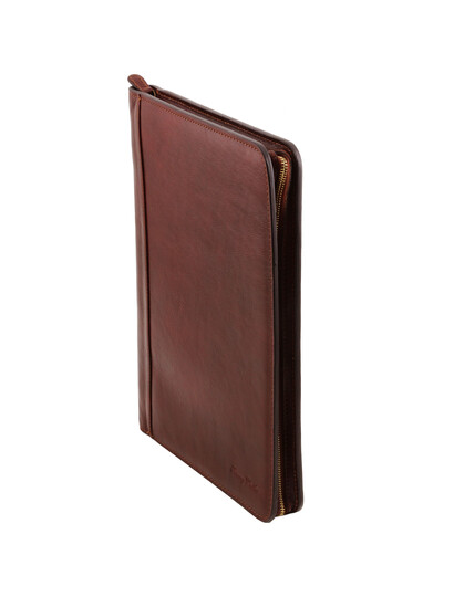 Mapa din piele naturala pentru documente Tuscany Leather, maro inchis, Ottavio