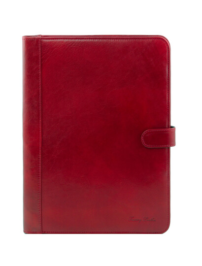 Mapa din piele naturala Tuscany Leather, rosie, Adriano