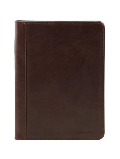 Mapa din piele naturala pentru documente Tuscany Leather, maro inchis, Ottavio