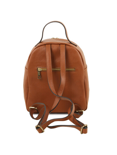 Rucsac dama  piele naturala Tuscany Leather, TL Bag, coniac
