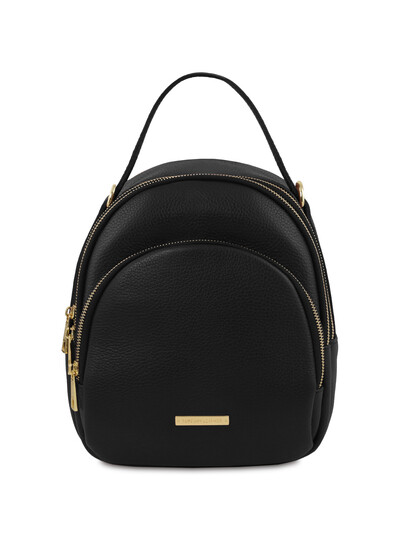 Rucsac dama casual din piele naturala Tuscany Leather, TL Bag, negru