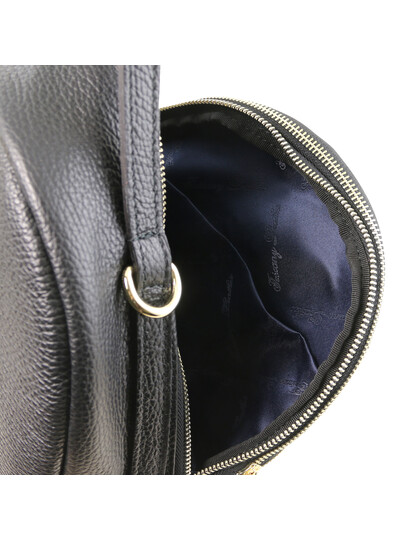 Rucsac dama casual din piele naturala Tuscany Leather, TL Bag, negru