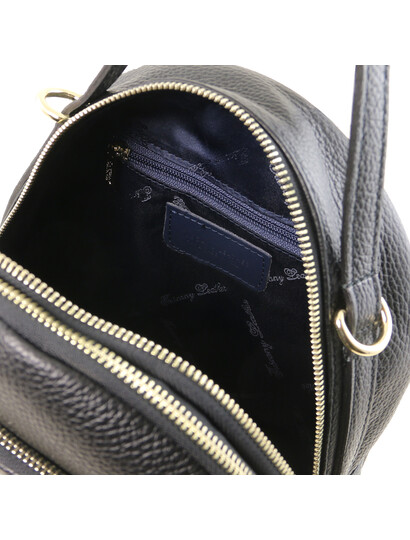 Rucsac  negru piele, dama casual  Tuscany Leather, TL Bag