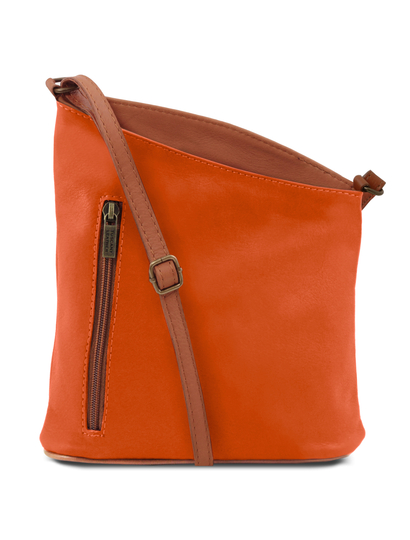 Geanta unisex Tuscany Leather din piele naturala TL Bag, portocalie
