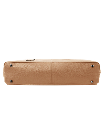 Geanta business piele  dama Tuscany Leather  sampanie TL Smart