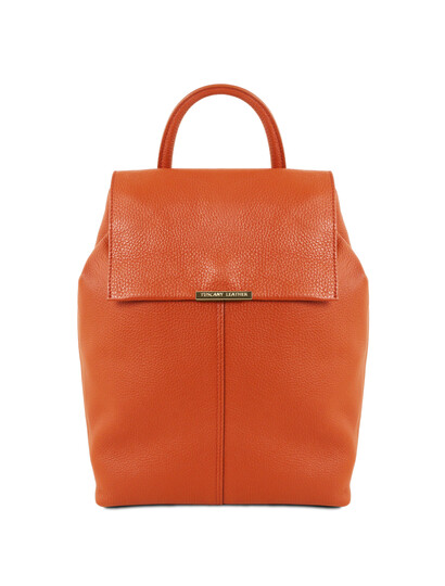 Rucsac dama din piele naturala Tuscany Leather, brandy