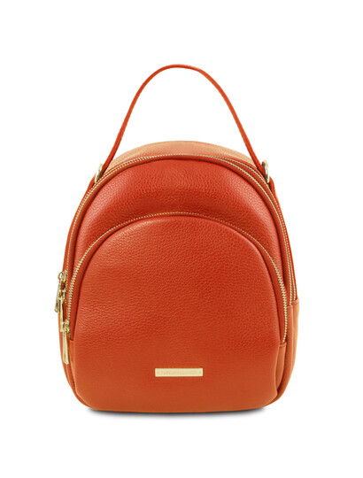 Rucsac dama din piele naturala Tuscany Leather, brandy, TL Bag