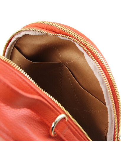 Rucsac dama din piele naturala Tuscany Leather, brandy, TL Bag