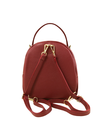 Rucsac dama rosu din piele naturala Tuscany Leather, TL Bag