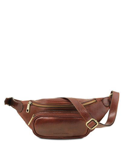 Borseta barbateasca din piele naturala Tuscany Leather, maro