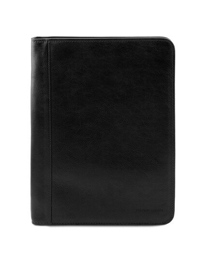 Mapa documente Tuscany Leather din piele naturala neagra Lucio