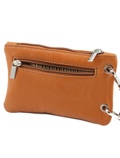 Geanta telefon Tuscany Leather din piele coniac Minicross