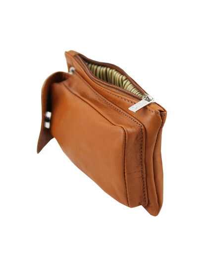 Geanta telefon Tuscany Leather din piele coniac Minicross