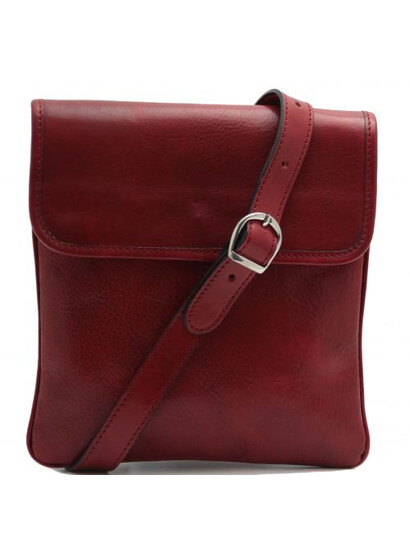 Geanta barbati din piele naturala  Tuscany Leather, rosie, Joe