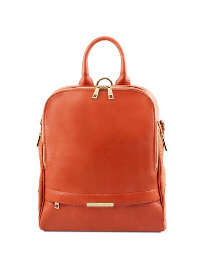 Rucsac dama din piele naturala Tuscany Leather, brandy, TL Bag