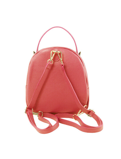 Rucsac dama din piele naturala Tuscany Leather, coral, TL Bag