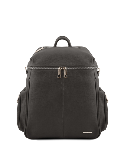 Rucsac dama gri inchis din piele naturala Tuscany Leather, TL Bag