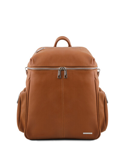 Rucsac dama din piele naturala coniac Tuscany Leather, TL Bag