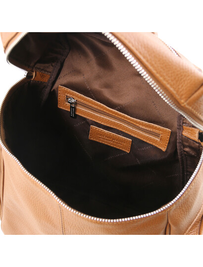 Rucsac dama din piele naturala coniac Tuscany Leather